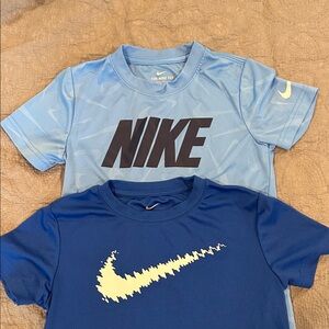 Nike Kids Short Sleeve Tees in Light Blue & Royal Blue